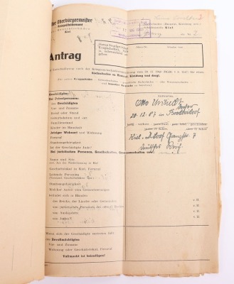 WW2 German Document Grouping to a Family from Kiel - 17