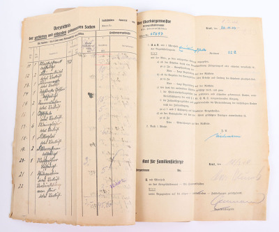 WW2 German Document Grouping to a Family from Kiel - 19