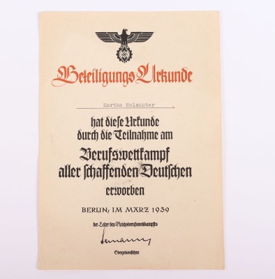 2x Third Reich Hitler Youth Sports Citations for Bann Solingen - 3