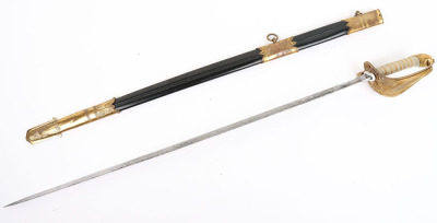 Scarce Royal Naval Reserve Officers Sword - 4