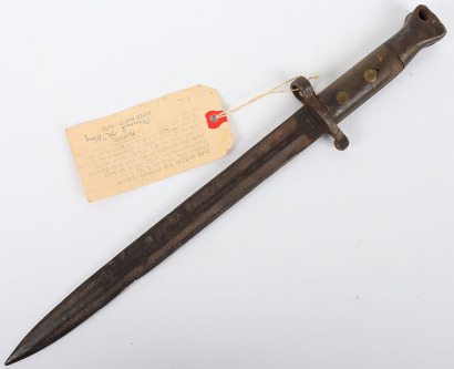 British Lee Metford Bayonet Recovered From Boer Trenches on the Bank of the Tugela River