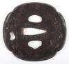 Iron Japanese Sword Tsuba of Mokko Form