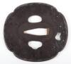 Iron Japanese Sword Tsuba of Mokko Form - 2