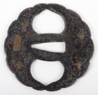 Iron Japanese Sword Tsuba of Early Type