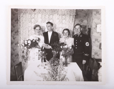 ALLGEMEINE SS WEDDING PHOTO SHOWING RARE CUFFTITLE - 2