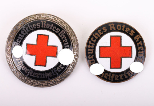 THIRD REICH RED CROSS ENAMEL PINS