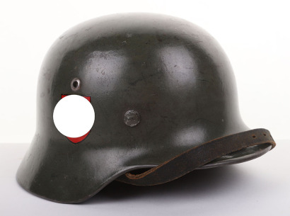 THIRD REICH DOUBLE-DECAL M-35 FIELD POLICE COMBAT HELMET