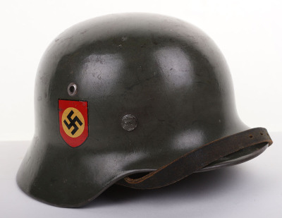 THIRD REICH DOUBLE-DECAL M-35 FIELD POLICE COMBAT HELMET - 2