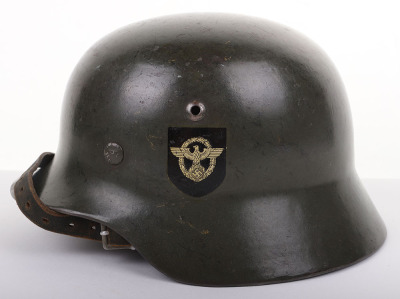 THIRD REICH DOUBLE-DECAL M-35 FIELD POLICE COMBAT HELMET - 5