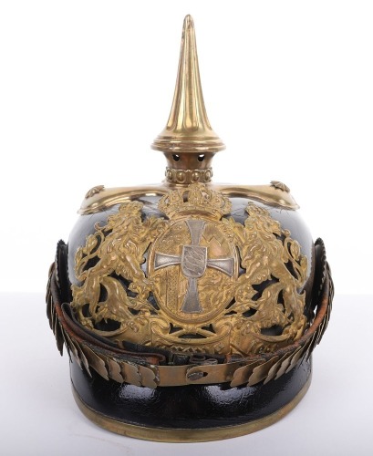 IMPERIAL GERMAN BAVARIAN RESERVE OFFICERS SPIKED HELMET PICKELHAUBE