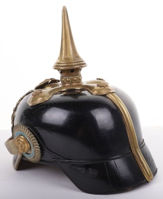 IMPERIAL GERMAN BAVARIAN RESERVE OFFICERS SPIKED HELMET PICKELHAUBE - 7