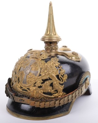 IMPERIAL GERMAN BAVARIAN RESERVE OFFICERS SPIKED HELMET PICKELHAUBE - 9