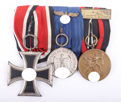 GERMAN WWII ARMY 3-PLACE MEDAL BAR