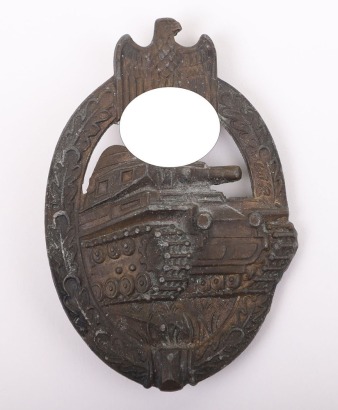 GERMAN WWII ARMY PANZER ASSAULT BADGE IN BRONZE