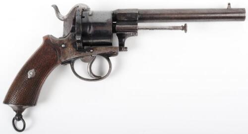 Good 6-shot 11mm Belgian Self-Cocking Pin Fire Revolver