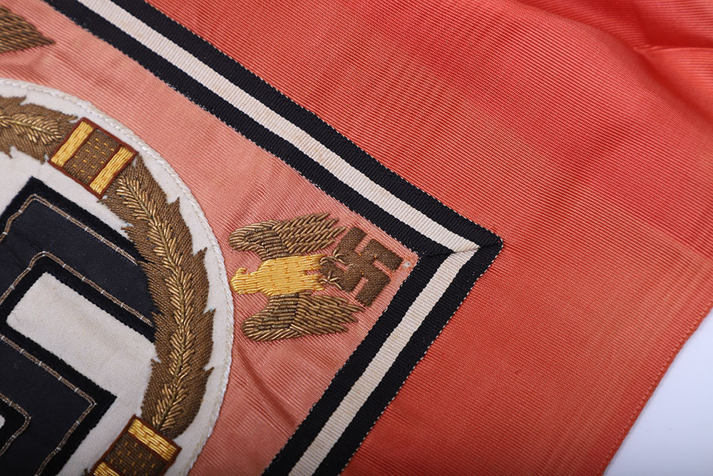 Red Ribbon Hitler RARE THIRD REICH ADOLF HITLER PERSONAL FUNERAL WREATH RIBBON