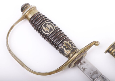 RARE THIRD REICH PERSONALISED SS OFFICERS SWORD - 6