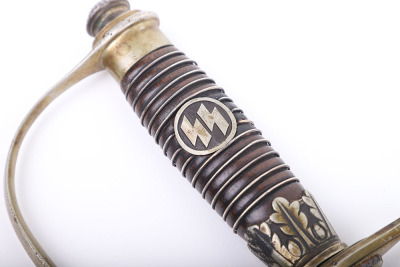 RARE THIRD REICH PERSONALISED SS OFFICERS SWORD - 7