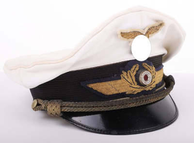 LUFTWAFFE GENERAL OFFICERS WHITE TOP VISOR HAT