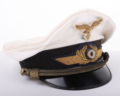 LUFTWAFFE GENERAL OFFICERS WHITE TOP VISOR HAT - 2