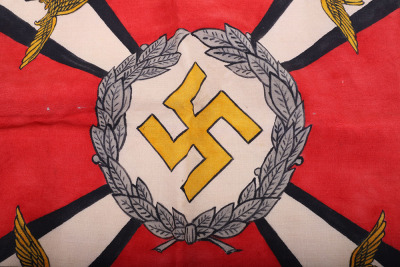 EXTREMELY RARE WWII REICHMINISTER HERMANN GORING COMMANDER & CHIEF OF THE LUFTWAFFE COMMAND FLAG - 8