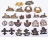 12x Pairs of British Infantry Regiment Collar Badges - 2