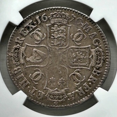 NGC Ð Charles II (1660-85), Halfcrown 1670 - 2