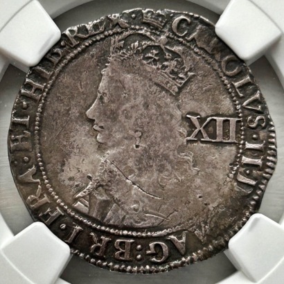 NGC Ð Charles II (1660-85), Shilling, Hammered Coinage, Third Issue