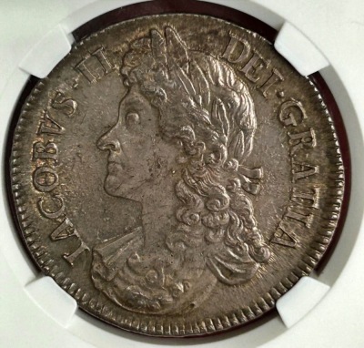 NGC Ð James II (1685-88), Crown, 1687 - 6