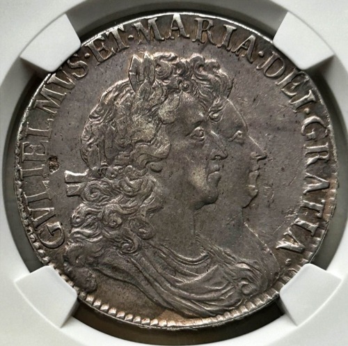 NGC Ð William & Mary (1689-94), Crown 1692 2/inv 2