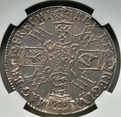 NGC Ð William & Mary (1689-94), Crown 1692 2/inv 2 - 2