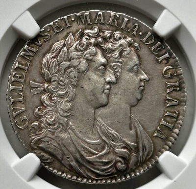 NGC - William & Mary (1689-94), Halfcrown, 1689