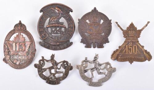 6x Canadian Headdress Badges