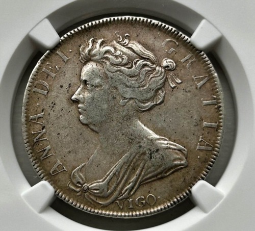 NGC &ETH; Anne (1702-14), Halfcrown, 1703 VIGO, pre-Union