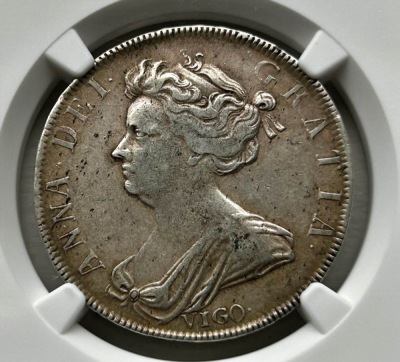 NGC &ETH; Anne (1702-14), Halfcrown, 1703 VIGO, pre-Union