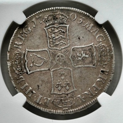 NGC &ETH; Anne (1702-14), Halfcrown, 1703 VIGO, pre-Union - 2