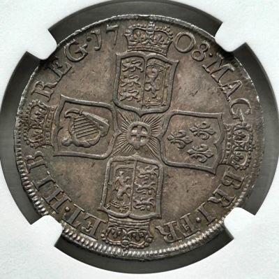 NGC Ð Anne (1702-14), Halfcrown, 1708, post-Union - 2