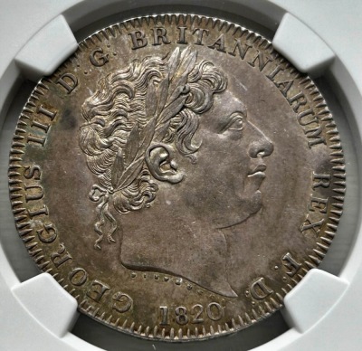 NGC Ð George III (1760-1820), Crown, 1820, LX