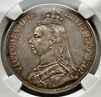 NGC Ð Victoria (1837-1901), Crown, 1887, LXI