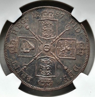 NGC Ð Victoria (1837-1901), Double Florin, 1887 - 2