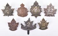 7x WW1 Canadian CEF Cap Badges