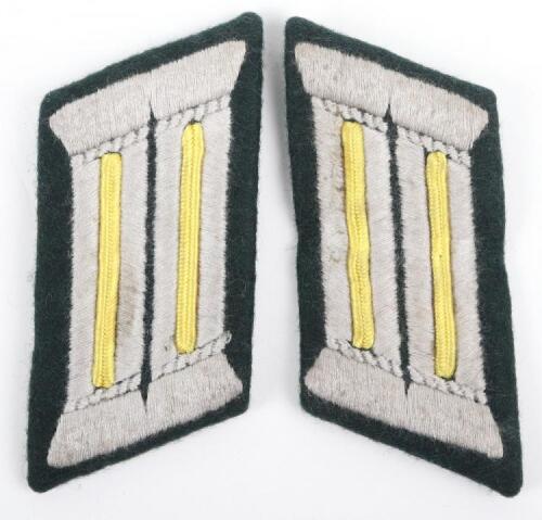 WW2 German Army Signals Officers Tunic Collar Patches