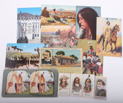 Large lot of western themes post card and tobacco cards - 2
