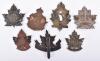 7x WW1 Canadian CEF Cap Badges - 2