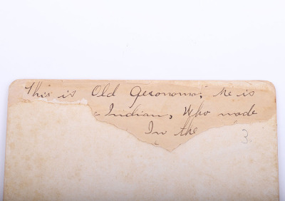 Original photograph of Geronimo by Fly holding a confederate Dance revolver - 5