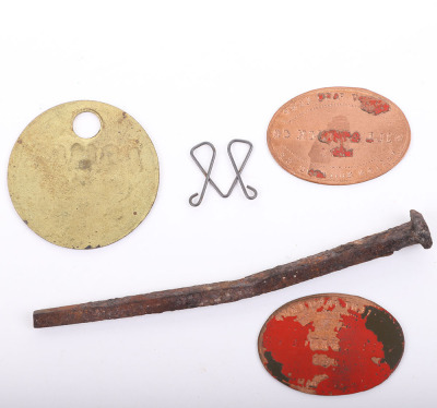 Lot of 4 items including nail from Wyatt Earp mining camp - 2