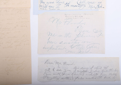 5-page letter from Sadie Earp to John Flood asking for a loan of $25. Generally good condition with fading to the ink and written on rag paper. - 5