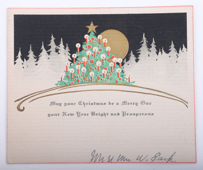Christmas card from Mr. & Mrs. Wyatt Earp