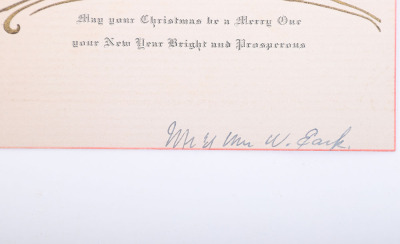 Christmas card from Mr. & Mrs. Wyatt Earp - 2