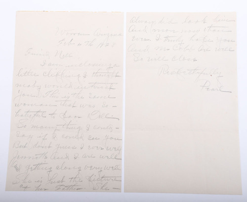 2-page letter from Pearl Star.